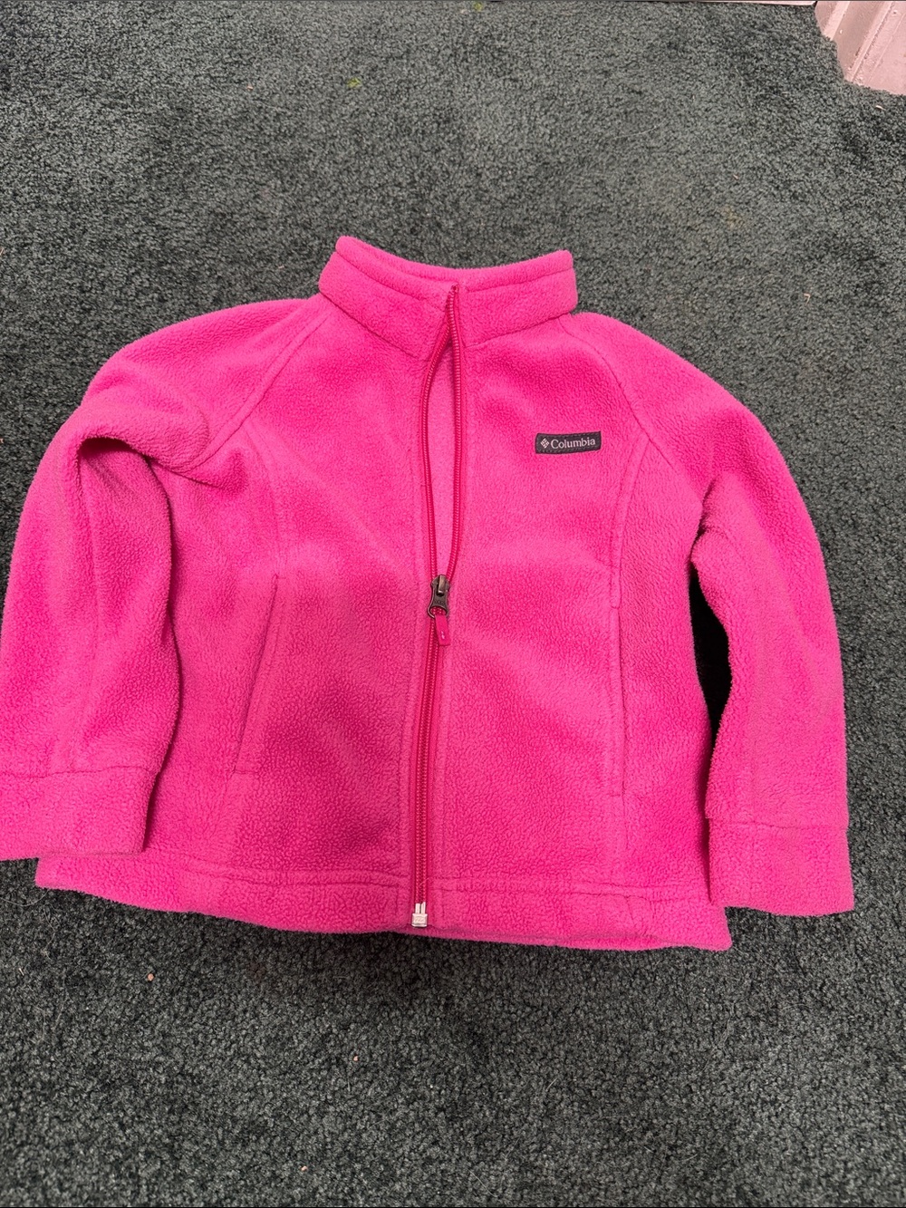 Columbia Girls' Hot Pink Full-Zip Fleece Jacket